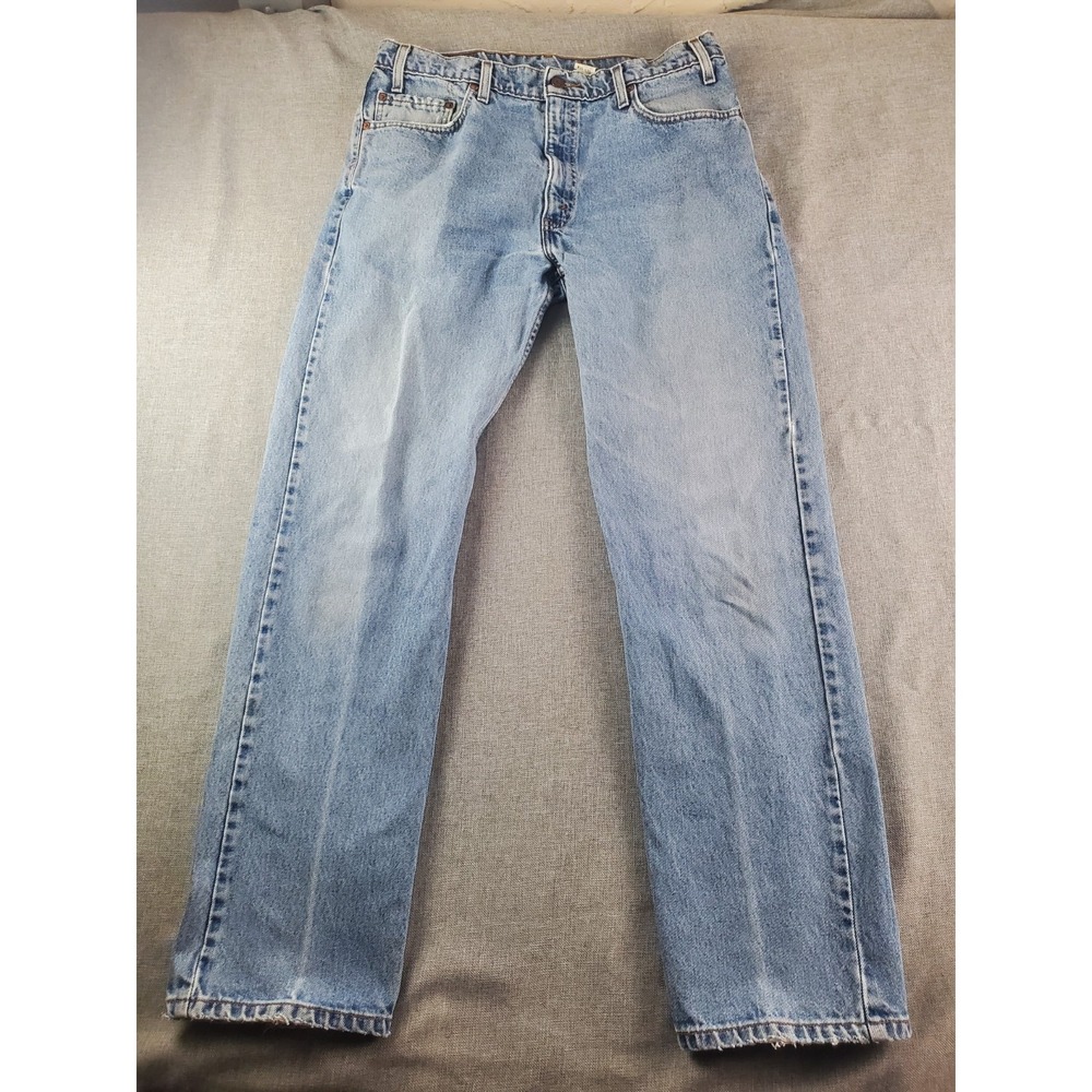 Vintage Levis 505 Jeans Red Tab 36 Blue  Denim Regular Fit Straight Leg Zip Fly